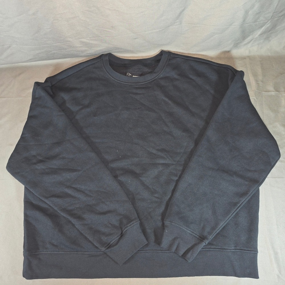 Original Use Mens Hematite Gray Crew Neck Fleece Sweatshirt L 043 18 8202